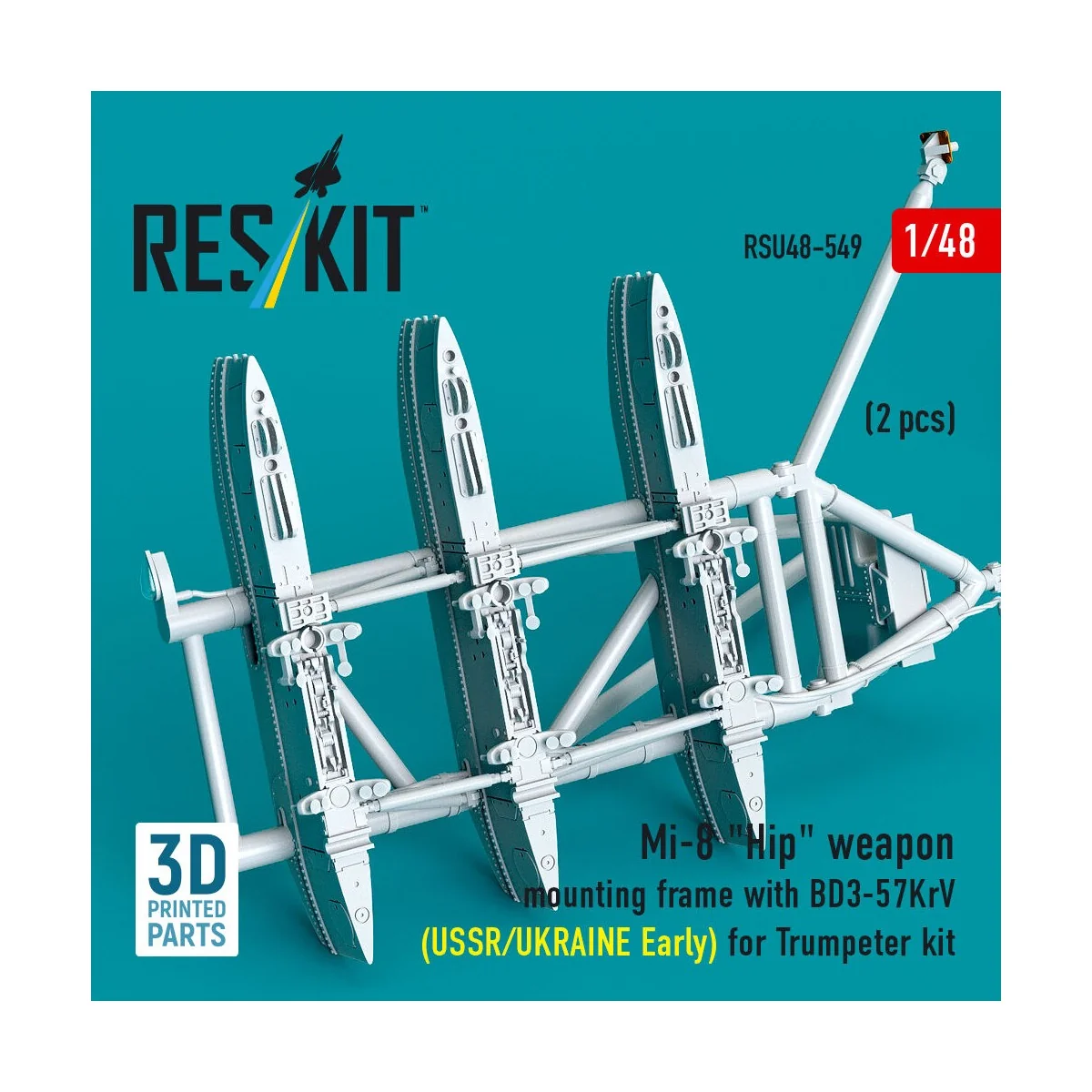 Mi-8 Hip weapon mounting frame with BD3-57KrV for Trumpeter kit (US...