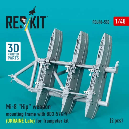 Mi-8 Hip weapon mounting frame with BD3-57KrV for Trumpeter kit (UK...
