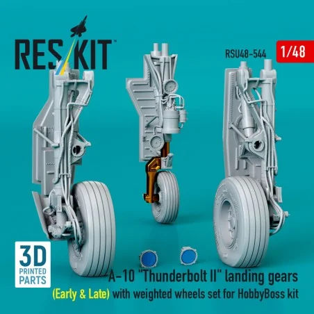 A-10 Thunderbolt II landing gears (Early & Late) with weighted whee...