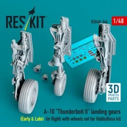 A-10 Thunderbolt II landing gears (Early & Late) (in flight) with w...