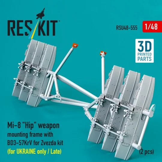 Mi-8 Hip weapon mounting frame with BD3-57KrV for Zvezda kit (for U...