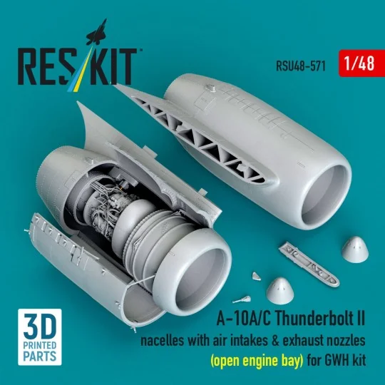 A-10A/C Thunderbolt II nacelles with air intakes & exhaust nozzles ...