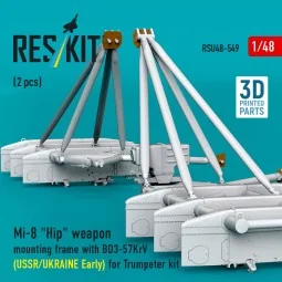 Mi-8 Hip weapon mounting frame with BD3-57KrV for Trumpeter kit (US... 2