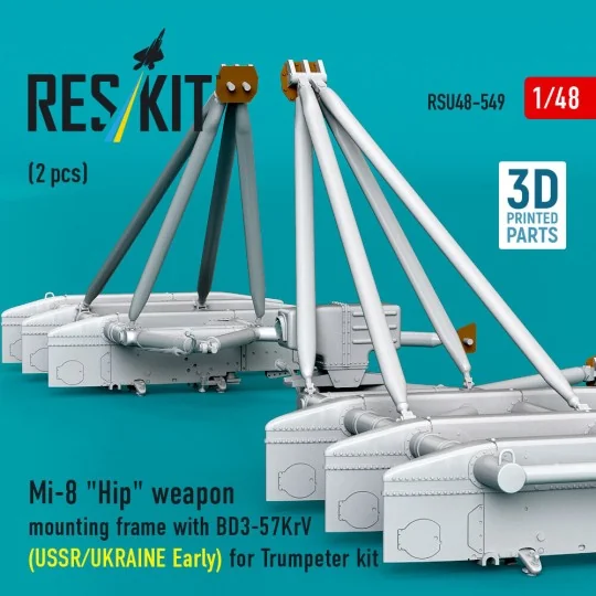 Mi-8 Hip weapon mounting frame with BD3-57KrV for Trumpeter kit (US...