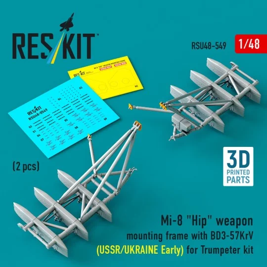 Mi-8 Hip weapon mounting frame with BD3-57KrV for Trumpeter kit (US...
