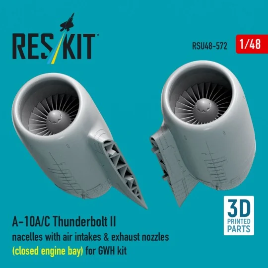 A-10A/C Thunderbolt II nacelles with air intakes & exhaust nozzles ...