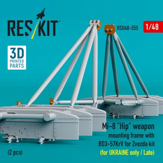 Mi-8 Hip weapon mounting frame with BD3-57KrV for Zvezda kit (for U...