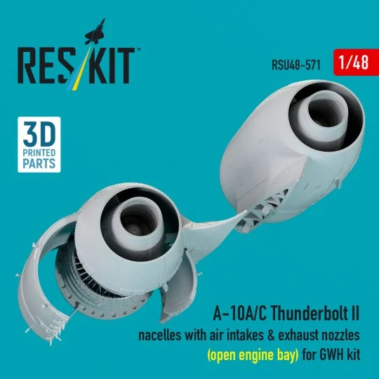 A-10A/C Thunderbolt II nacelles with air intakes & exhaust nozzles ...