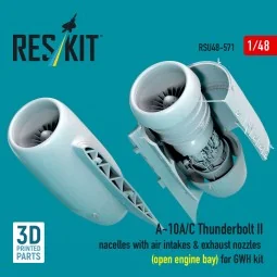 A-10A/C Thunderbolt II nacelles with air intakes & exhaust nozzles ...