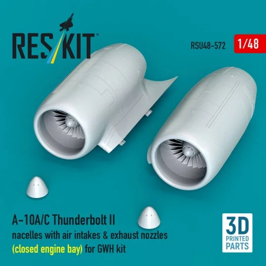 A-10A/C Thunderbolt II nacelles with air intakes & exhaust nozzles ...