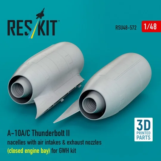 A-10A/C Thunderbolt II nacelles with air intakes & exhaust nozzles ...