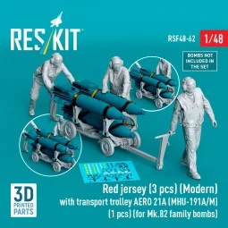 Red jersey (3 pcs) (Modern) with transport trolley AERO 21A (MHU-19...