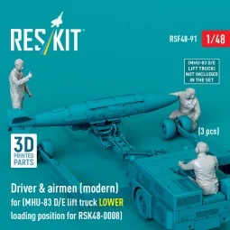 Driver & airmen (modern) (3 pcs) (MHU-83 D/E lift truck LOWER loadi... 2