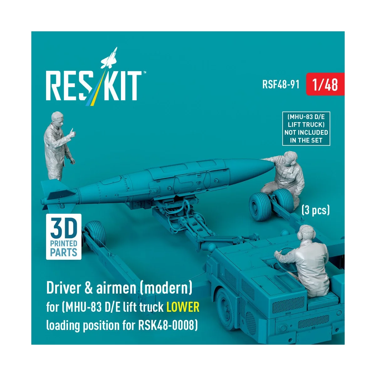 Driver & airmen (modern) (3 pcs) (MHU-83 D/E lift truck LOWER loadi...