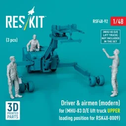 Driver & airmen (modern) (3 pcs) (MHU-83 D/E lift truck UPPER loadi... 2