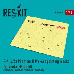 F-4 (J, S) Phantom II Pre-cut painting masks for Zoukei-Mura (SWS48...