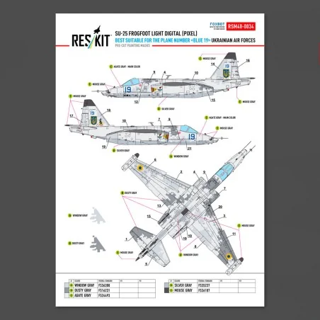 Su-25 Frogfoot LIGHT Digital (Pixel) (best suitable for the plane n...