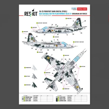 Su-25 Frogfoot DARK Digital (Pixel) (best suitable for the plane nu...