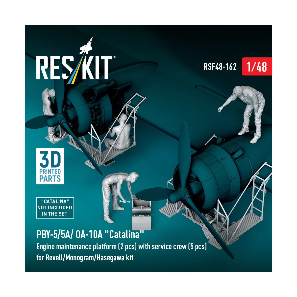 PBY-5/5A/ OA-10A Catalina Engine maintenance platform (2 pcs) with ...