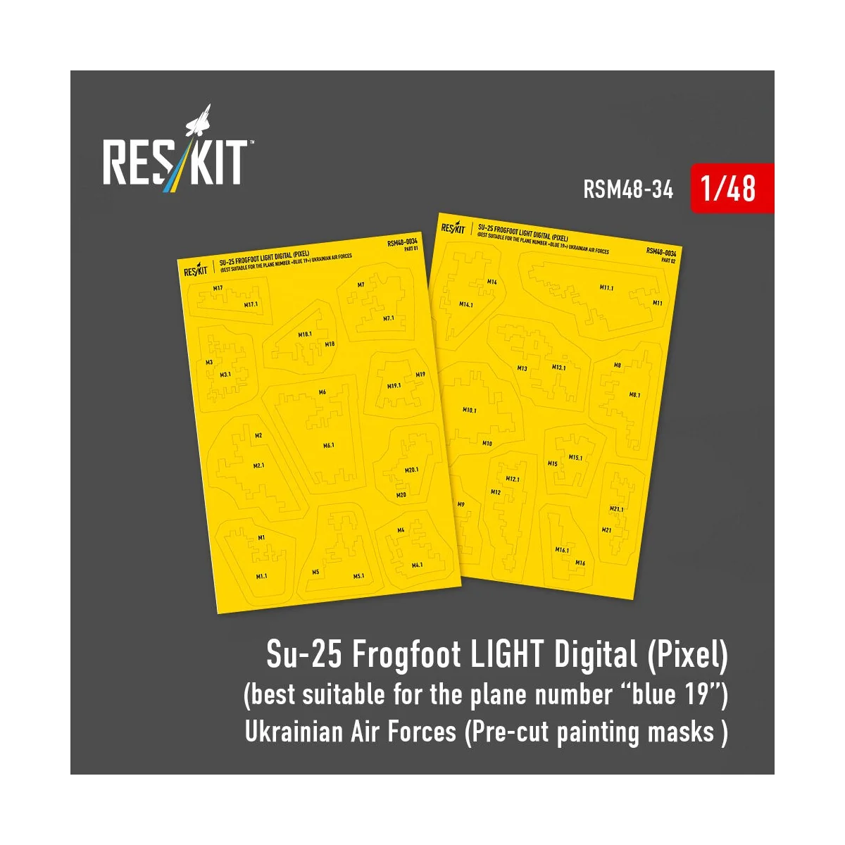 Su-25 Frogfoot LIGHT Digital (Pixel) (best suitable for the plane n...