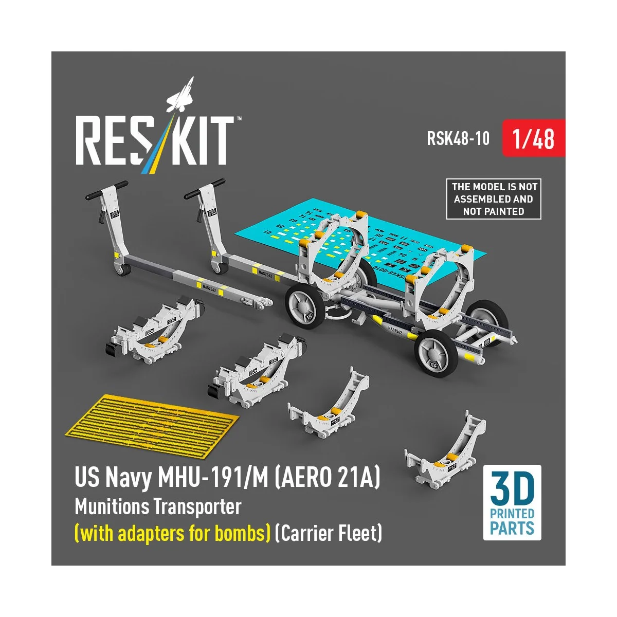 US NAVY MHU-191/M (AERO 21A) Munitions Transporter (with adapters f...