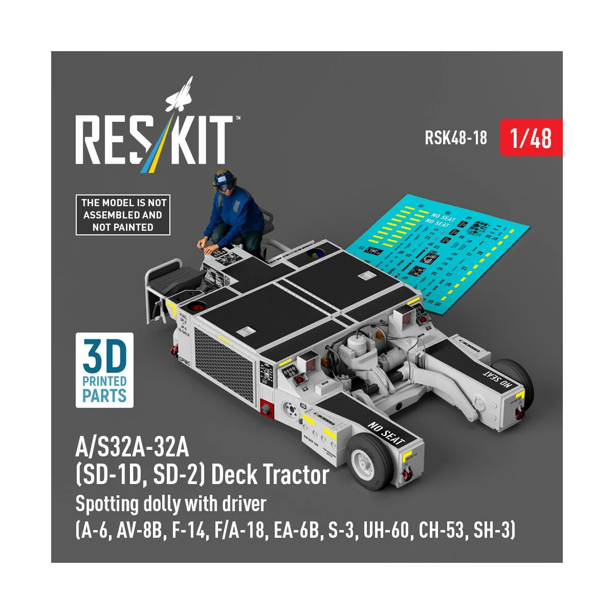 A/S32A-32A (SD-1D, SD-2) Deck Tractor Spotting dolly with driver (A...