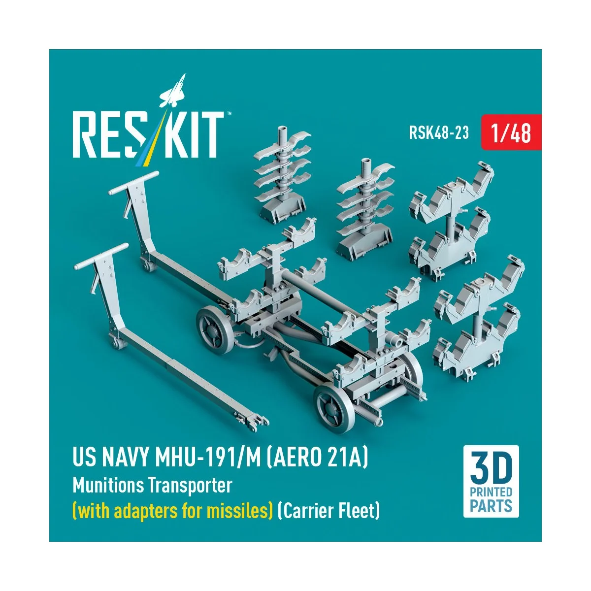 US NAVY MHU-191/M (AERO 21A) Munitions Transporter (with adapters f...