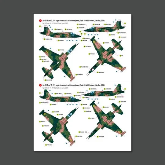 Su-25 Frogfoot Geometric (BLUE 17, 33, 01, 02) Ukrainian Air Forces...