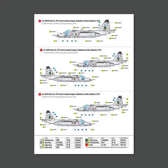 Su-25 Frogfoot LIGHT Digital (Pixel) (BLUE 19, 20, 32, 36) Ukrainia...