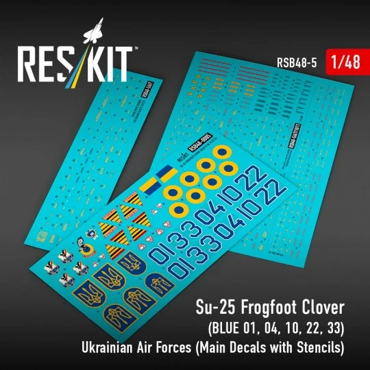 Su-25 Frogfoot Clover (BLUE 01, 04, 10, 22, 33) Ukrainian Air Force...