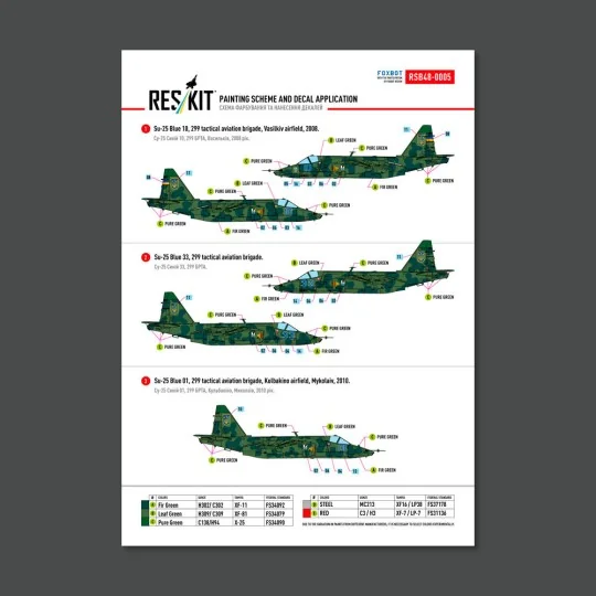 Su-25 Frogfoot Clover (BLUE 01, 04, 10, 22, 33) Ukrainian Air Force...