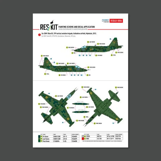 Su-25 Frogfoot Clover (BLUE 03, 05, 41, 45) Ukrainian Air Forces (M...