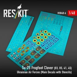 Su-25 Frogfoot Clover (BLUE 03, 05, 41, 45) Ukrainian Air Forces (M...
