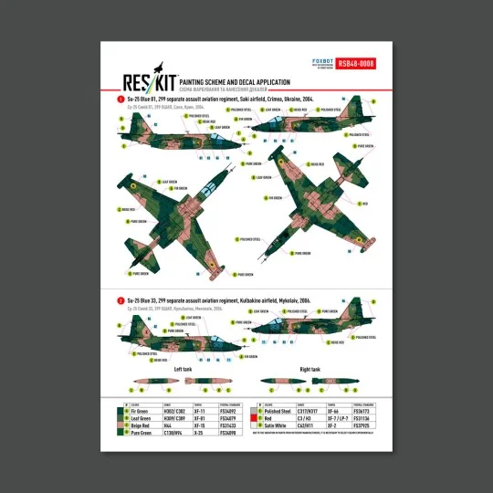 Su-25 Frogfoot Geometric (BLUE 17, 33, 01, 02) Ukrainian Air Forces...