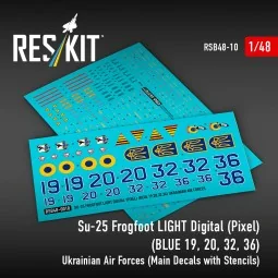 Su-25 Frogfoot LIGHT Digital (Pixel) (BLUE 19, 20, 32, 36) Ukrainia...