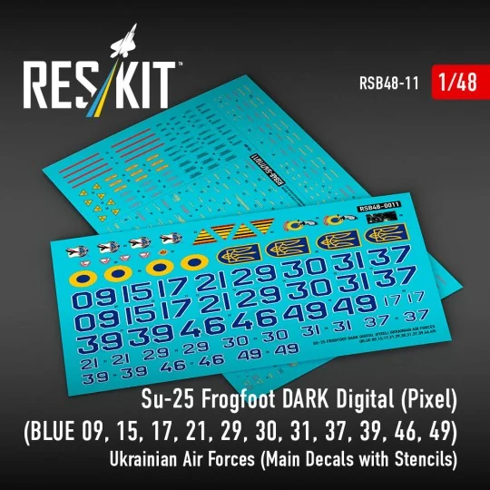 Su-25 Frogfoot DARK Digital (Pixel) (BLUE 09, 15, 17, 21, 29, 30, 3...