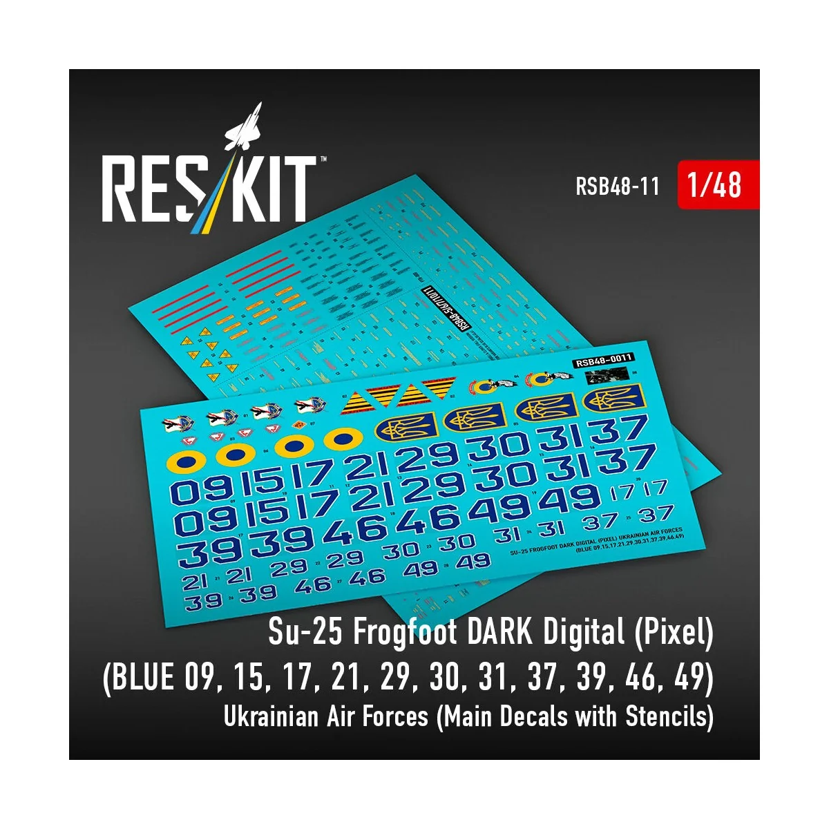 Su-25 Frogfoot DARK Digital (Pixel) (BLUE 09, 15, 17, 21, 29, 30, 3...