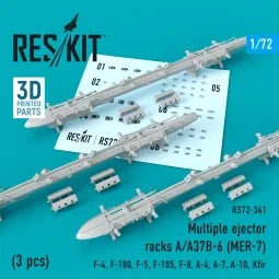 Multiple ejector racks A/A37B-6 (MER-7) (3 pcs) (F-4, F-100, F-5, F...