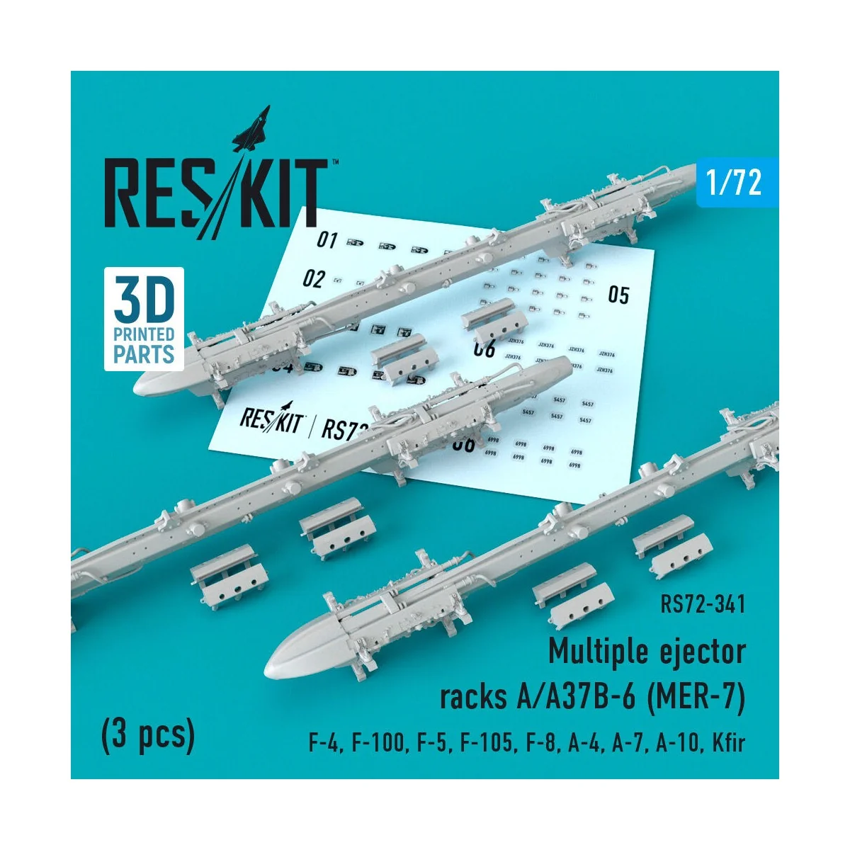 Multiple ejector racks A/A37B-6 (MER-7) (3 pcs) (F-4, F-100, F-5, F...