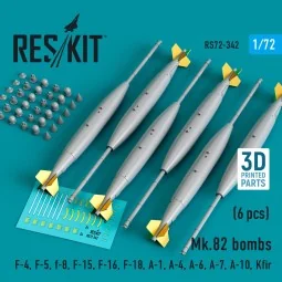 Mk.82 bombs (6 pcs) (F-4, F-5, F-8, F-15, F-16, F-18, A-1, A-4, A-6...