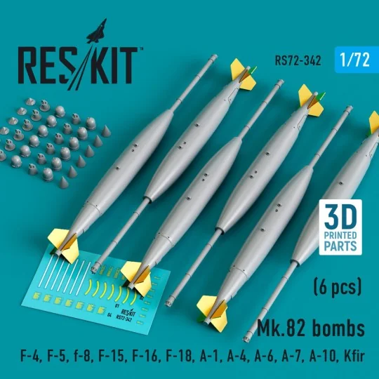 Mk.82 bombs (6 pcs) (F-4, F-5, F-8, F-15, F-16, F-18, A-1, A-4, A-6...