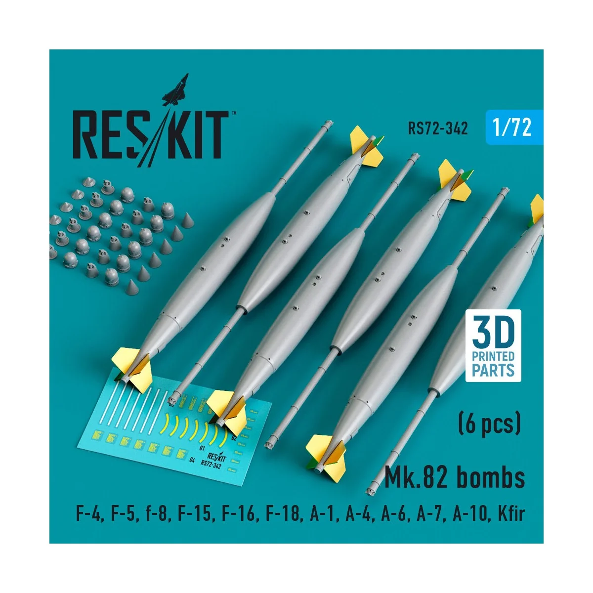 Mk.82 bombs (6 pcs) (F-4, F-5, F-8, F-15, F-16, F-18, A-1, A-4, A-6...