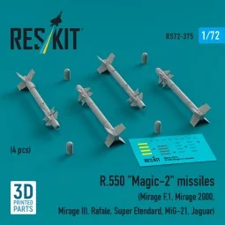 R.550 Magic-2 missiles (4 pcs) (Mirage F.1, Mirage 2000, Mirage III...