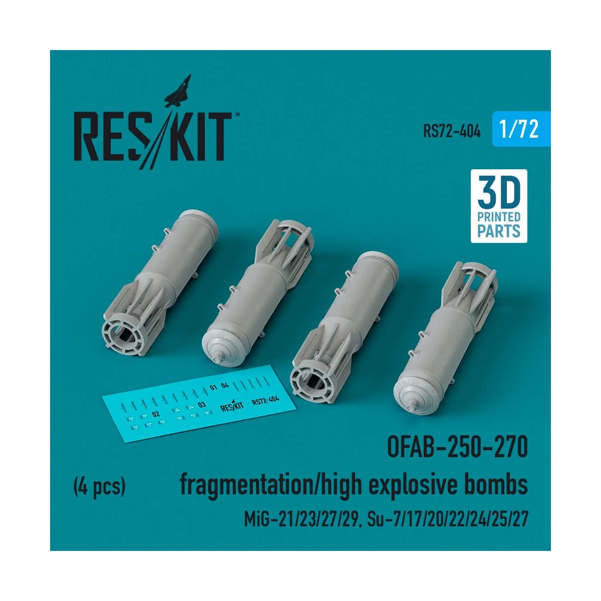 OFAB-250-270 fragmentation/high explosive bombs (4 pcs) (MiG-21/23/...