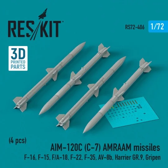 AIM-120C (C-7) AMRAAM missiles (4 pcs) (F-16, F-15, F/A-18, F-22, F...