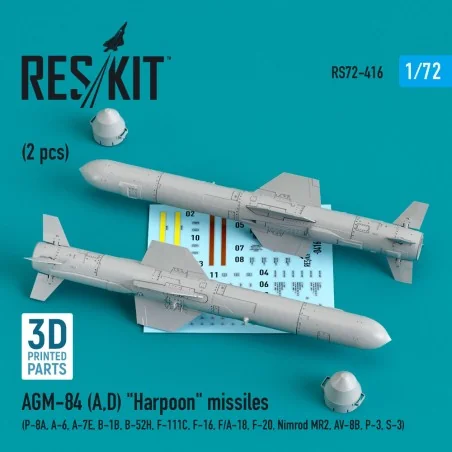 AGM-84 (A, D) Harpoon missiles (2 pcs) (P-8A, A-6, A-7E, B-1B, B-52...
