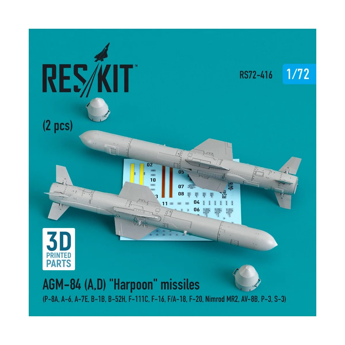 AGM-84 (A, D) Harpoon missiles (2 pcs) (P-8A, A-6, A-7E, B-1B, B-52...