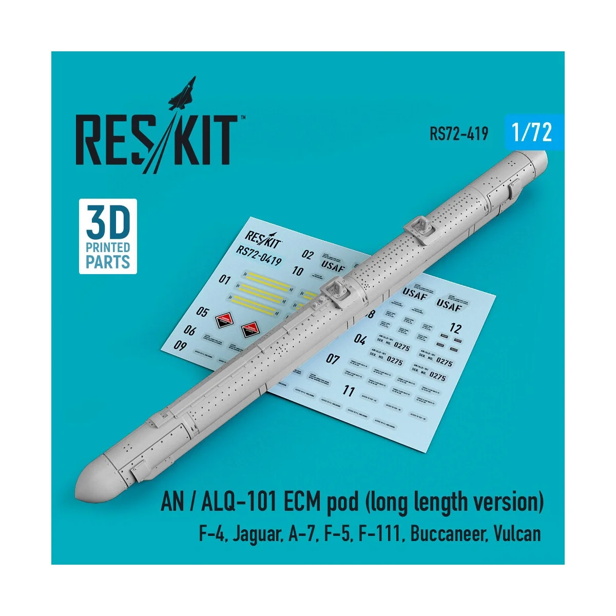 AN / ALQ-101 ECM pod (long length version) (F-4, Jaguar, A-7, F-5, ...