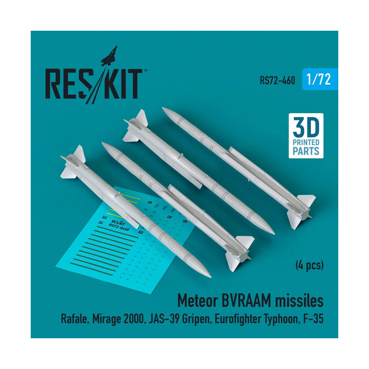 Meteor BVRAAM missiles (4 pcs) (Rafale, Mirage 2000, JAS-39 Gripen,...