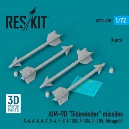 AIM-9D Sidewinder missiles (4 pcs) (A-4, A-6, A-7, F-4, F-8, F-100,...